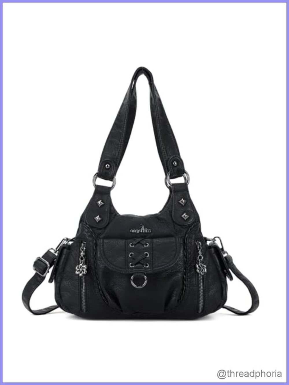 Vegan Leather Hobo Crossbody Bag Women Multi-Pocket Y2K Handbag Shoulder Purse